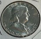 Choice BU 1962-D Franklin Silver Half Dollar Uncirculated Denver Mint 0001