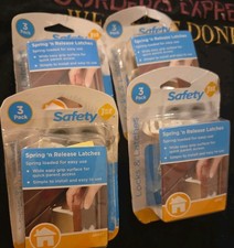 SAFETY 1ST SPRING 'N RELEASE LATCHES-3 PACK Locks Latches lot of 4 packs