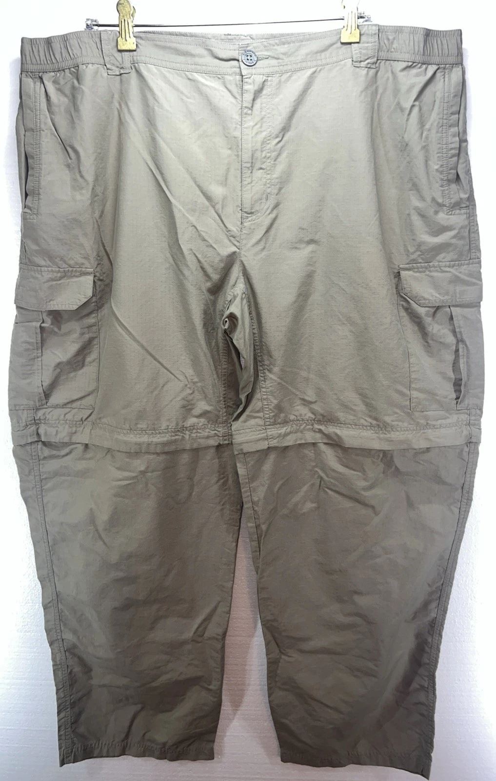 Columbia Pants Brown Omni Wick Convertible Hiking Outdoors Packable 2XL XXL
