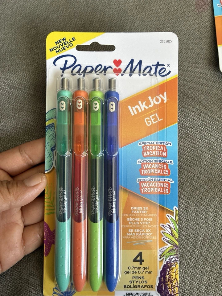 Paper Mate InkJoy 凝胶笔,热带度假颜色,中等 (0.7 毫米) 4 件 — 第 4/4 张图片