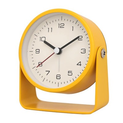 Maxspace 3'' Analog Alarm Clock - Silent Non Ticking Small Clock, Rotatable St...
