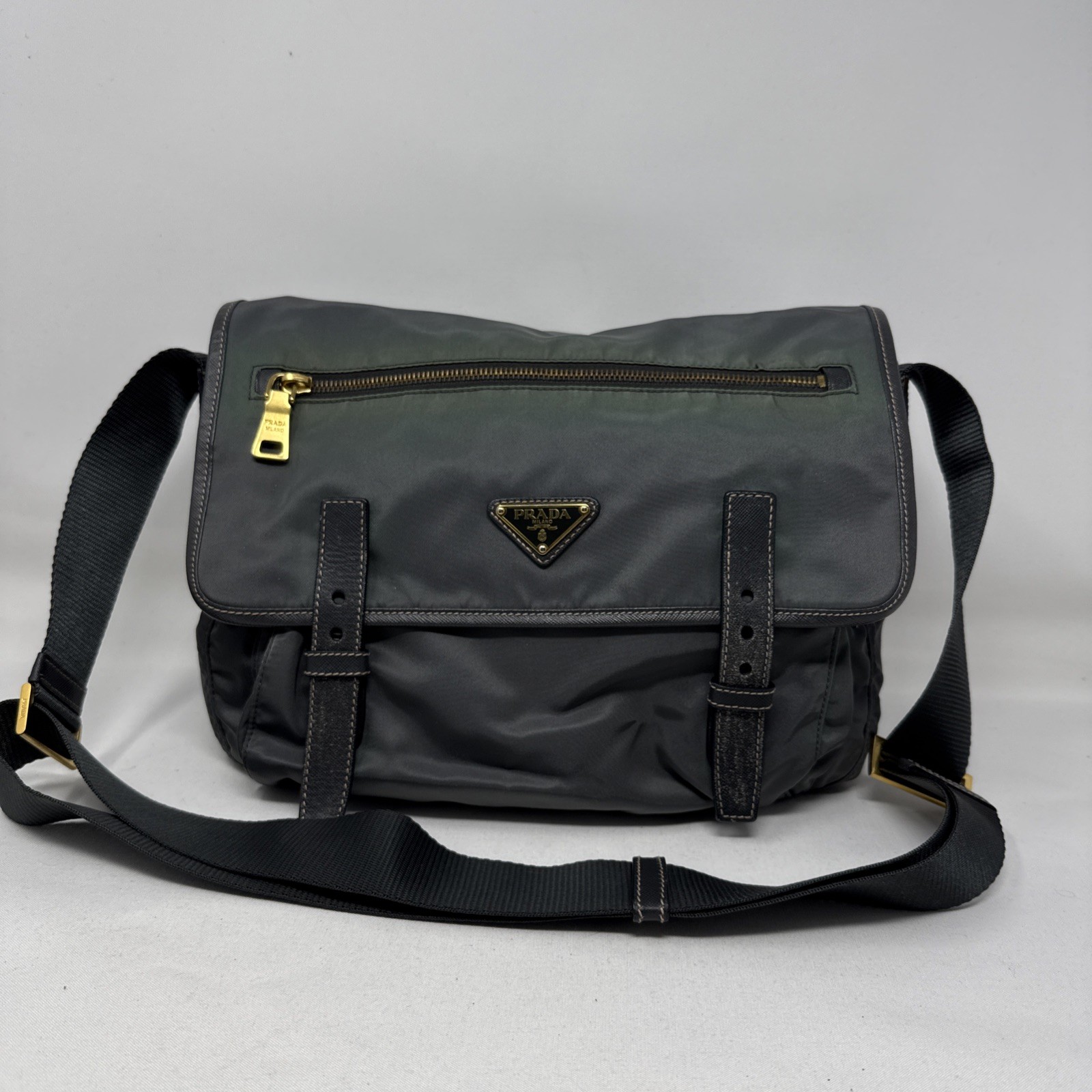 PRADA Unisex Re-Nylon and Saffiano Leather Shoulder Bag thumbnail 2