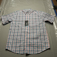 Ariat Pro Series Short Sleeve Button up Western Shirt Men's Size Large Plaid