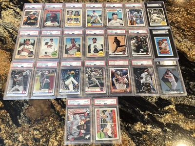 PSA-1970's MLB lot of 23-WINFIELD, BROCK, WHITAKER r/c***14 PSA--10's***see PICS - Image 1 of 4