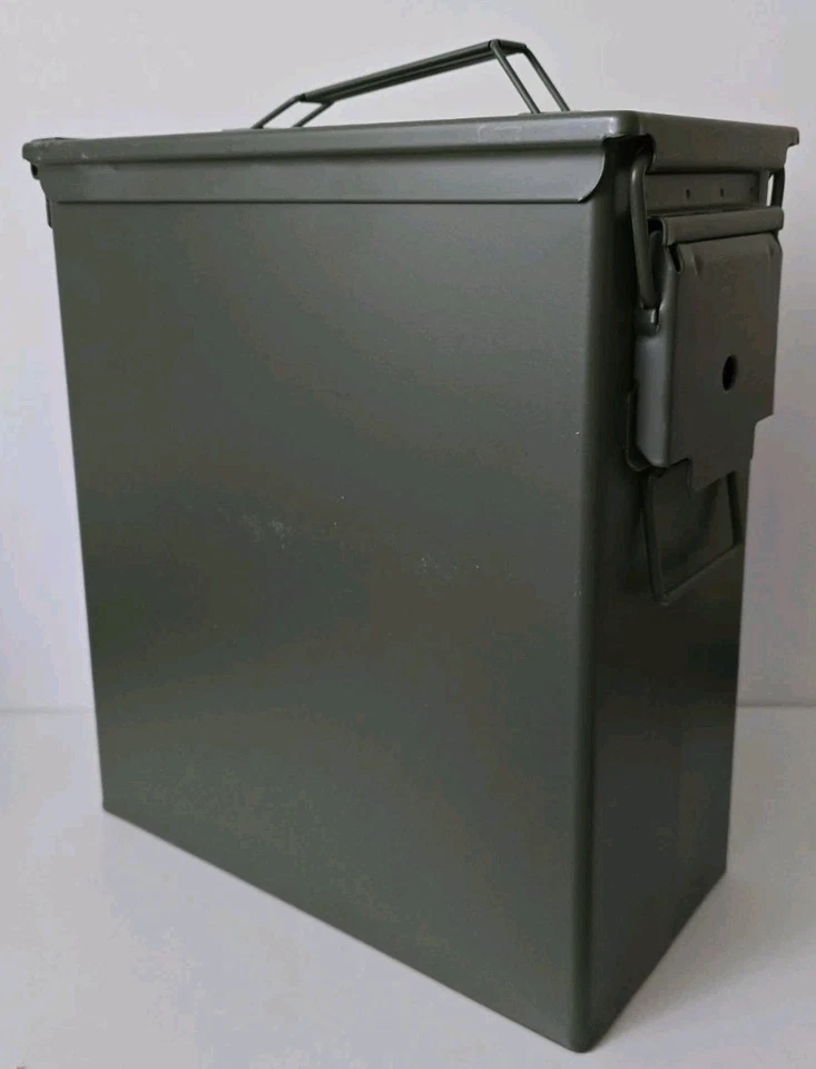 PA60 Metal Ammo Box New Military Storage Container 50Cal Tools Sealed Lid Hinged - Image 4 of 4
