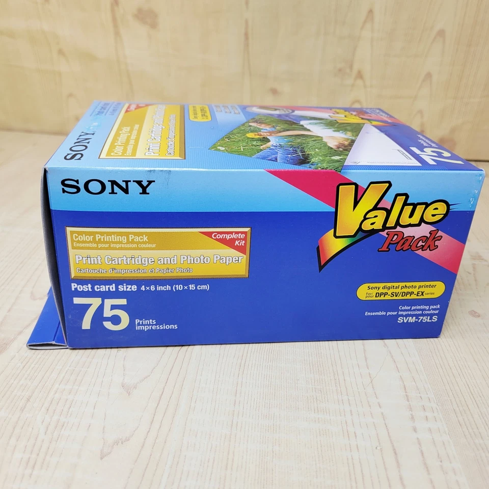 NEW Sony SVM-75LS Print Cartridges & Photo Paper Value Pack 75 Prints Digital - Image 2 of 4