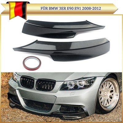 LCI Satz Flaps Splitter Lippe Carbon Look für BMW 3er E90 E91 Facelift 08-12