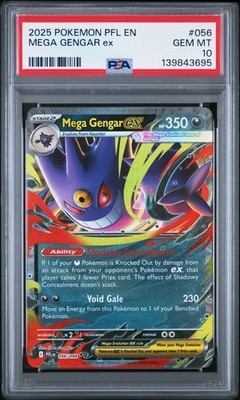 PSA 10 Mega Gengar Ex #056 2025 Pokemon Pfl Phantasmal Flames
