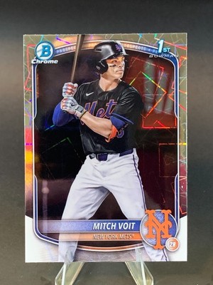 Mitch Voit; (RC); Laser; 2025 Bowman Draft; 1st Chrome #BDC-71; New York Mets