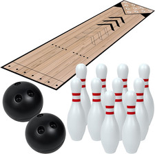 Mini Bowling Set, Home Bowling Ball Set, Indoor Outdoor Bowling Alley Set with