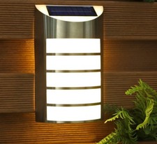 Stainless Steel Wall House Garden Solar Light Easy to Install and Maintain