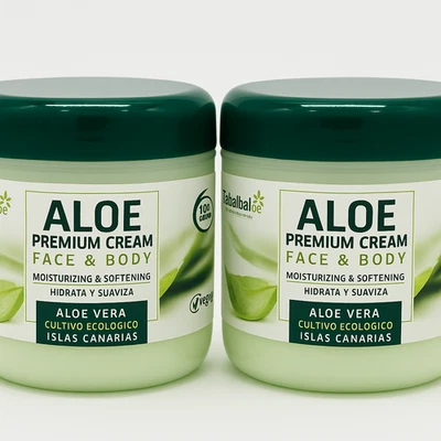 2x 300 ml Tabaibaloe ALOE VERA PREMIUM CREAME FACE & BODY Gesichtscreme NEU