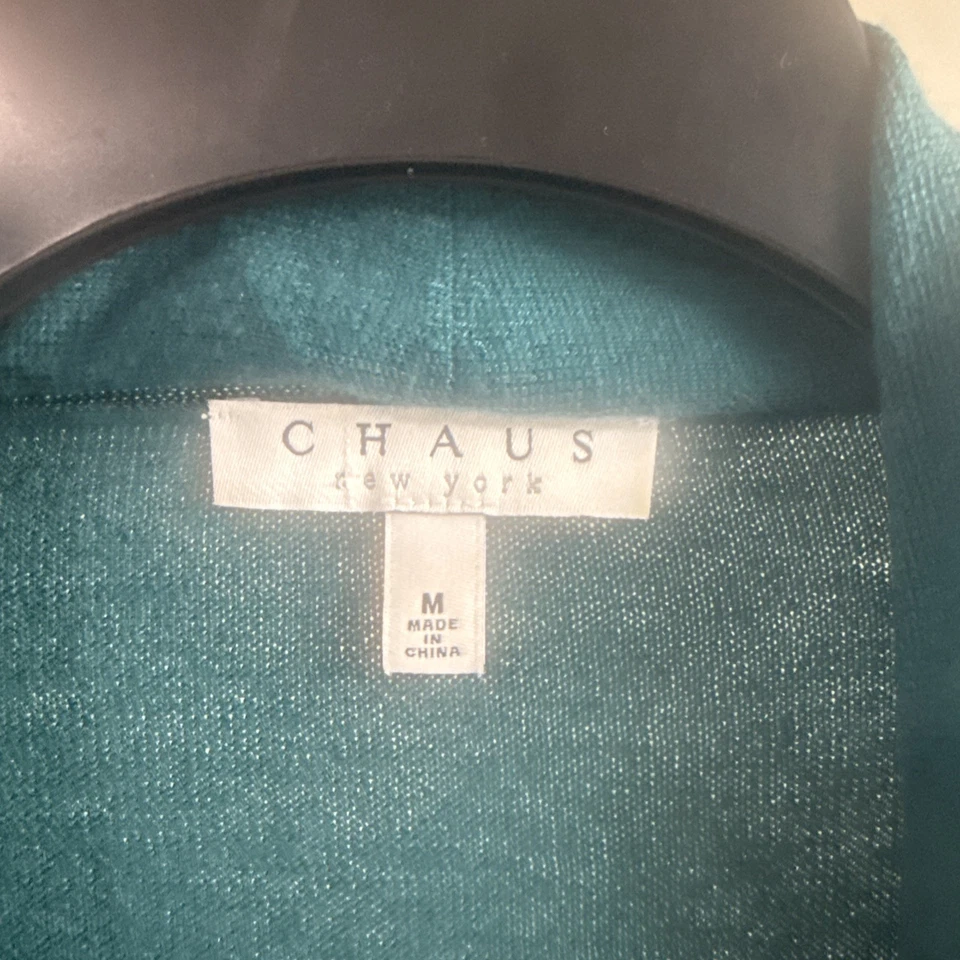 Cárdigan mujer Chaus usado verde talla mediana color verde azulado sin cierre Foto 3 de 4