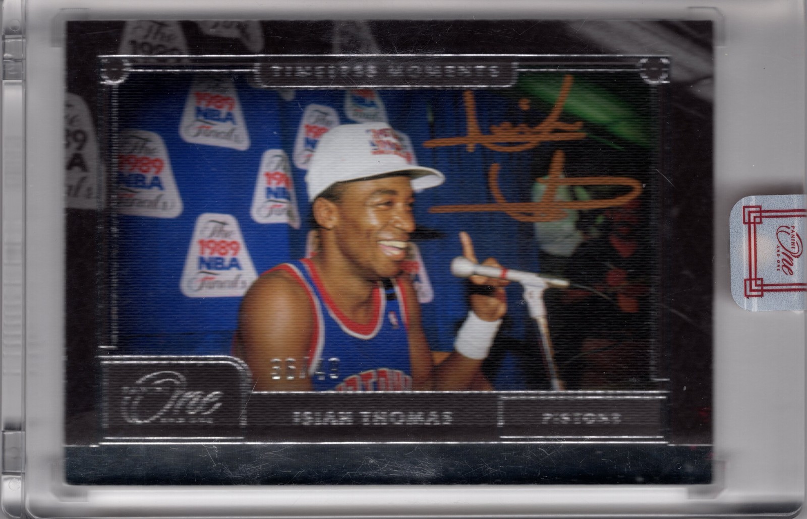2020 Panini One and One Isiah Thomas #TML-IST Timeless Moments AUTO /49 SSP