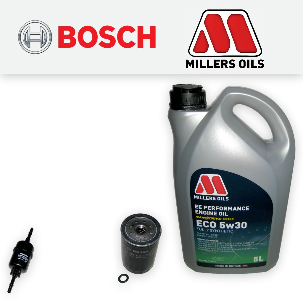 SERVICE KIT for FORD FIESTA MK6 1.6 16V OIL FUEL FILTERS +EE NANO OIL 2002-2006
