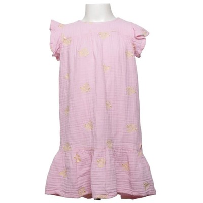 Guess, Kleid, Größe: 122, Pink/Gelb, Baumwolle, Print, Mädchen #yHD