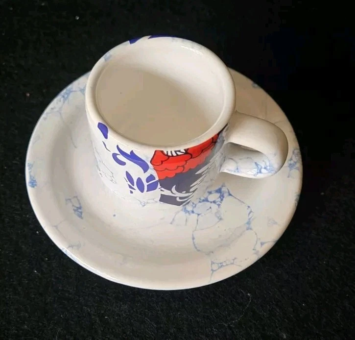 Conjunto de 6 xícaras e pires de café expresso Waechtersbach Espanha design moderno - Imagem 4 de 4