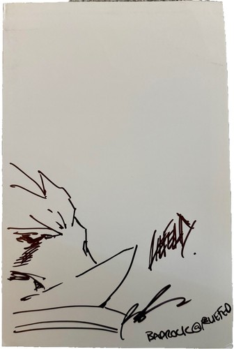 Original Rob Liefeld Comic Con Zeichnung handsigniert Youngblood Deadpool Künstler