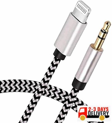 Cable Auxiliar Estéreo Reproducir Música Para iPhone 12 11 XS XR X 8 Plus 7 Pl