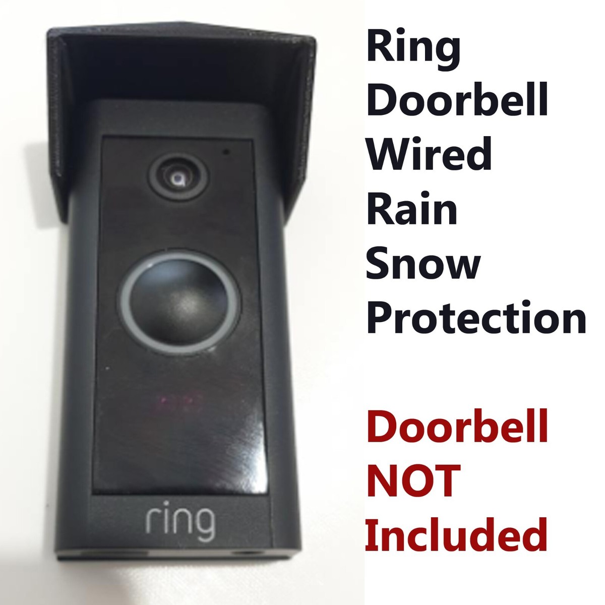 Ring Video Doorbell Wired Rain Snow Sun Protection Canopy Hood