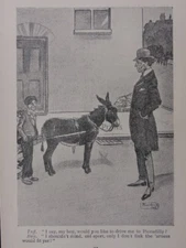 London & Cockney Life TOFF TO BOY - DRIVE ME TO PICCADILLY ntique Punch Cartoon