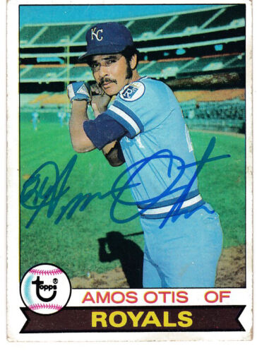 Amos Otis Royals, 1979 Topps KC Royals SIGNED CARD AUTOGRAPHED 1969 Miracle Mets - Afbeelding 1 van 1