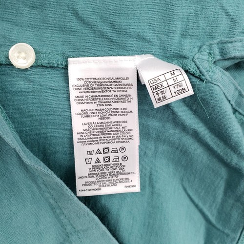 Polo Brooks Brothers uomo M blu medio manica corta una tasca colletto - Foto 9 di 12