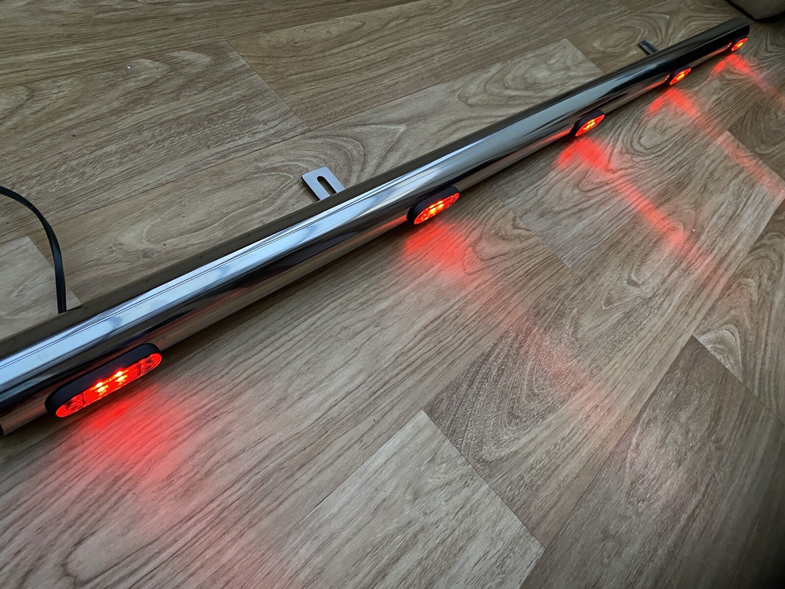 STAINLESS STEEL LIGHT BAR 180 CM Whit 6 LEDs LORRY TRUCK VAN eBay