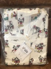 Pottery Barn Teen Flannel Disney Mickey Mouse Holiday Pajama 2pc Set Youth Small