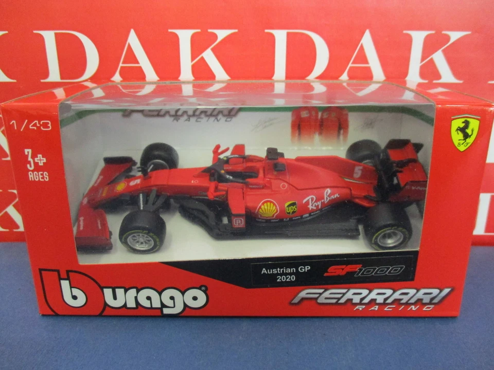 Die cast 1/43 Modellino Auto F1 Ferrari SF1000 Austrian GP 2020 S. Vettel NP - Immagine 4 di 4