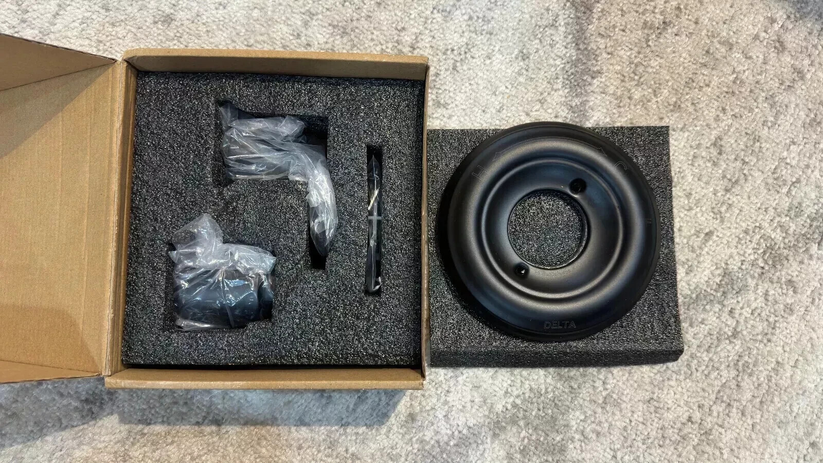 Delta Faucet Woodhurst Matte Black Shower Valve Trim Kit T14032BL eBay