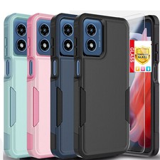 For Motorola Moto G 5G 2024 Case Shockproof Heavy Duty Cover Tempered Glass