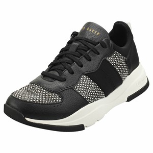 women's black fashion trainers uk