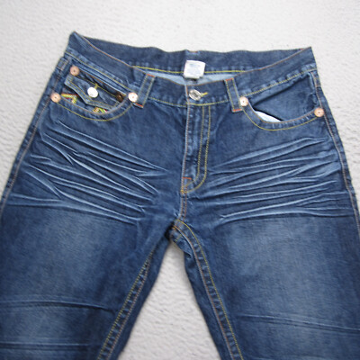 True Religion Bobby Big T Jeans Mens 38 Relaxed Thick Stitch Western Y2K Denim