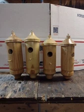  Wooden Hummingbird Nest Hand Crafted,  Hummingbirds are on there way.