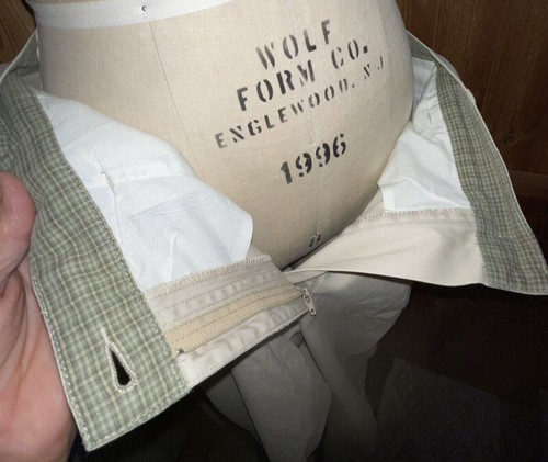 Vintage 80s LL Bean KHAKI Trouser Pants 34” HIGH RISE Waist 3 Pocket 16 - Picture 7 of 8