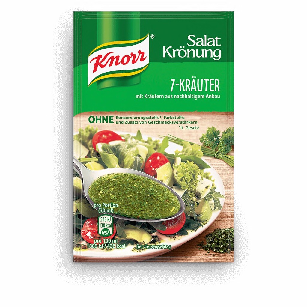 Knorr Salat Kroenung 7-Herbs SALAD Dressing-5 SACHETS- FREE SHIPPING 1990₽