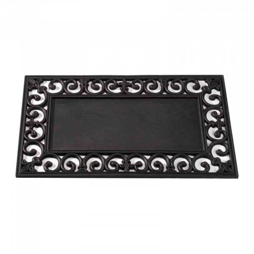 Black Rubber Door Mat Frame for Coir Mat Inserts Indoor & Outdoor Smart