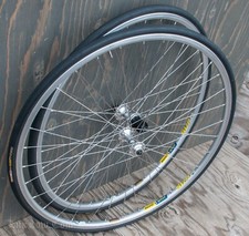 Ruote bici da strada vintage Campagnolo C Record 700c cerchi Mavic Reflex 8smozzi bicicletta