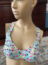 Gibson  Latimer Womens Print Triangle Swim Bikini Top MLT 6DGQE19M Size XL New