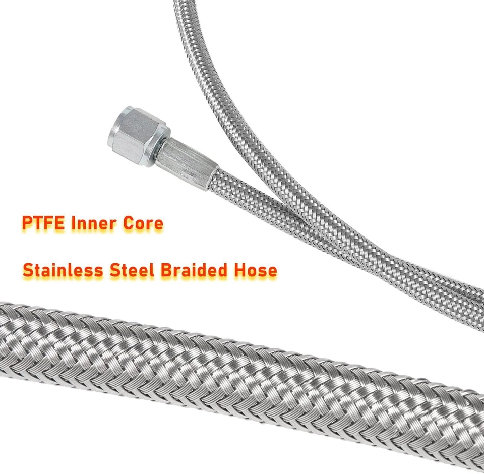 Kit de linha de freio dianteiro trançado de aço 3 linhas +2" compatível com Yamaha Banshee 350 1987-2015 - Imagem 4 de 4