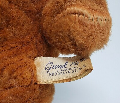 VINTAGE GUND SWEDLIN MUSICAL WIND UP PUPPY DOG STUFFED ANIMAL