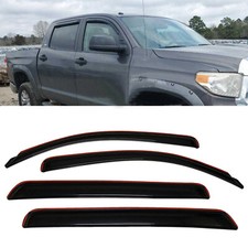 Set of IN-Channel Window Visor Rain Guard Fit Toyota Tundra CrewMax 2007 08-2021