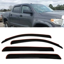 Set of IN-Channel Window Visor Rain Guard Fit Toyota Tundra CrewMax 2007 08-2021