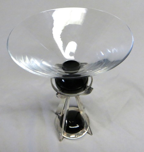 Pair of Adam Tihany x CHRISTOFLE Silverplate Bombay Sapphire Martini Glasses - Picture 4 of 12