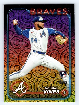 Darius Vines 2024 Topps Series 2 Holiday Foil #493 Atlanta Braves Rookie RC