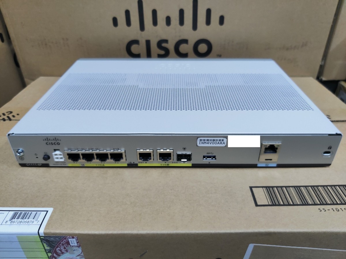 C1111-4P Cisco ISR 1100 4 Ports Dual GE WAN Ethernet 889728058797