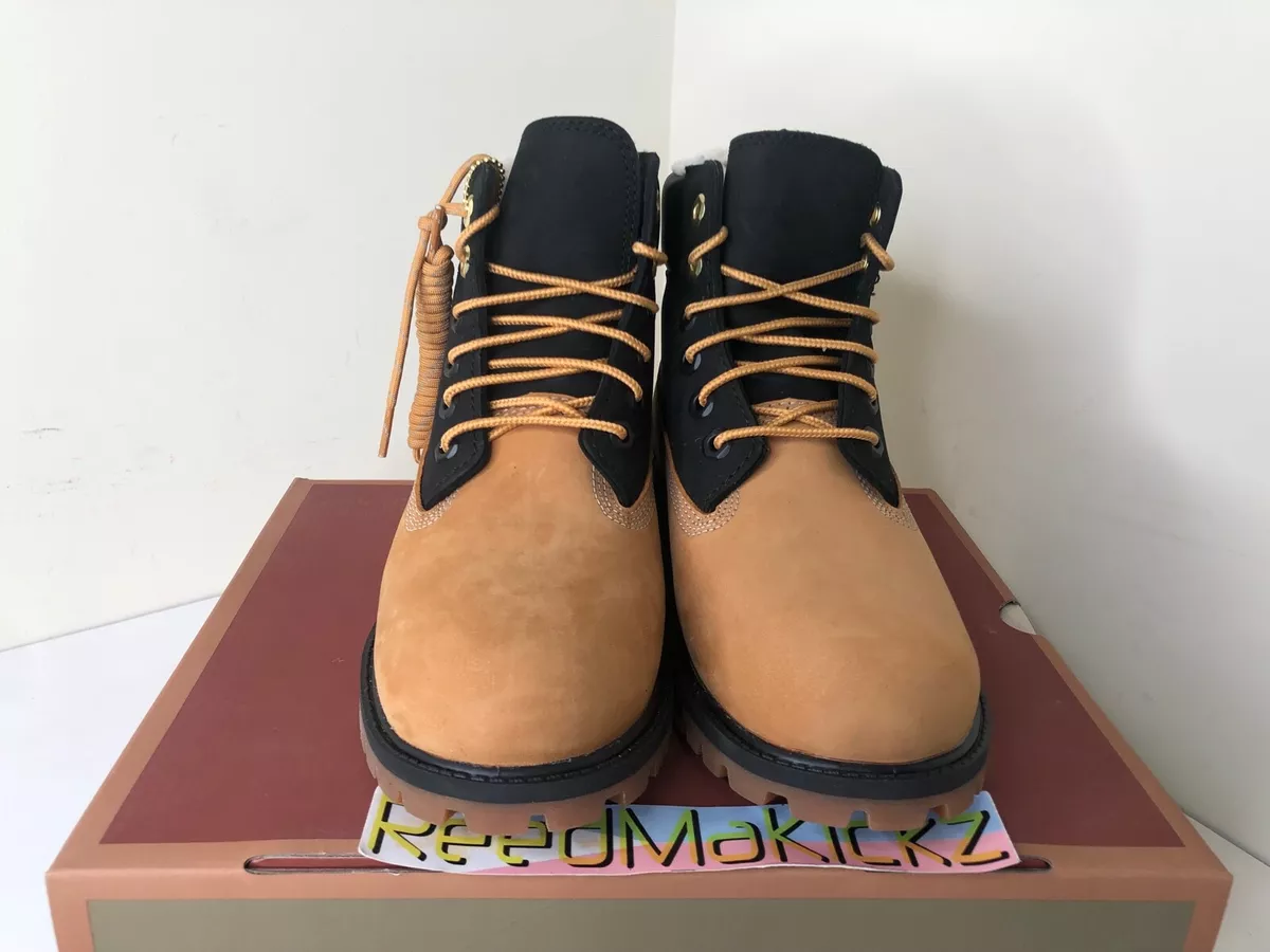 acoplador enfocar Suri Timberland Boots 6 inch Wheat Black Shearling GS Kids Youth Junior TB0A2MZY  231 | eBay