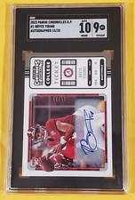 2023 Panini Chronicles Draft Picks Bryce Young Auto Rookie Card # 1 S/P #/25