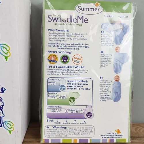 Baby Swaddleme Original Swaddle Blanket 4 pack Small Medium Large 0-9 Months - 第 2/11 張圖片